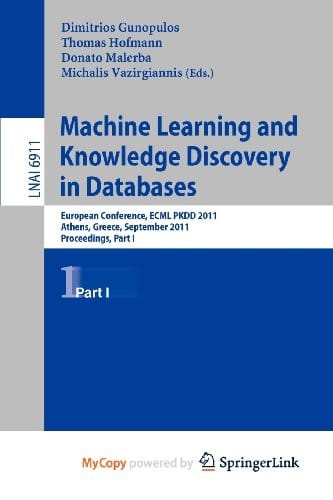 Machine Learning And Knowledge Discovery In Databases