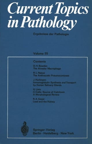 Current Topics in Pathology / Ergebnisse der Pathologie