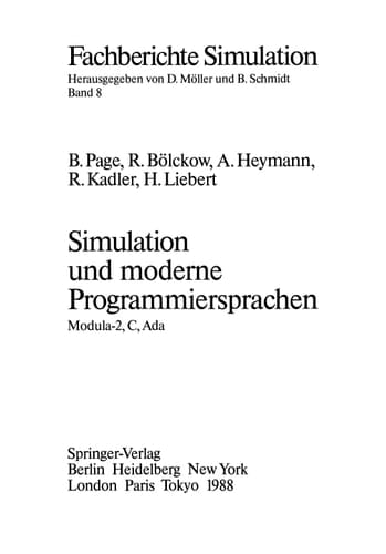 Simulation und moderne Programmiersprachen Modula-2, C, Ada