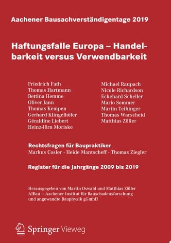 Aachener Bausachverständigentage 2019