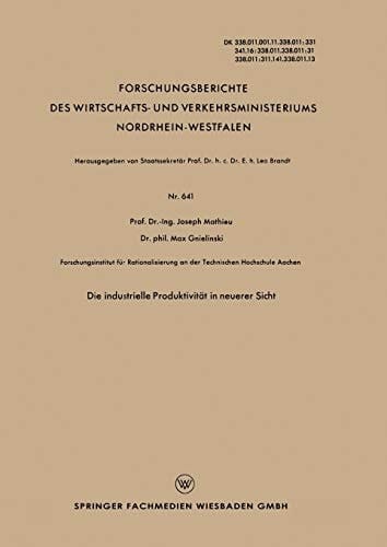 Die industrielle Produktivität in neuerer Sicht