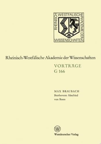 Beethovens Abschied von Bonn 158. Sitzung am 15. April 1970 in Düsseldorf
