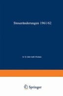 Steueränderungen 1961/62