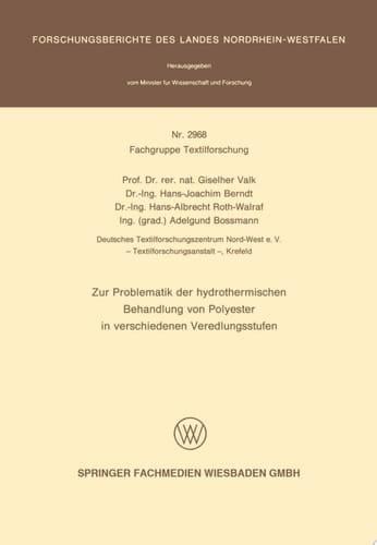 Zur Problematik der hydrothermischen Behandlung von Polyester in verschiedenen Veredlungsstufen