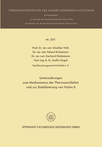 Untersuchungen zum Mechanismus der Thermooxidation und zur Stabilisierung von Nylon 6