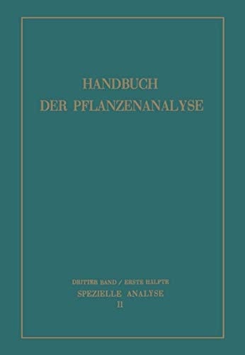 Spezielle Analyse Organische Stoffe II