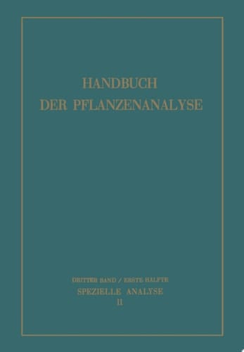 Spezielle Analyse Organische Stoffe II