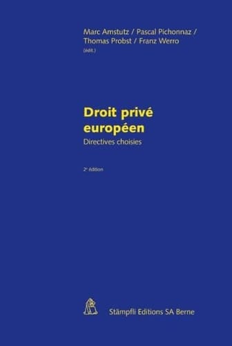 Droit privé européen directives choisies