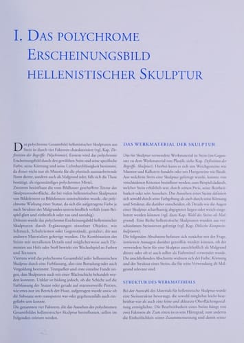 Polychromie hellenistischer Skulptur: Ausführung, Instandhaltung und Botschaften