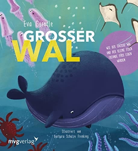 Großer Wal wie der große Wal und der kleine Fisch Freunde fürs Leben wurden