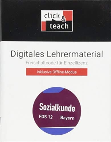 Buchners Sozialkunde Berufliche Oberschule Bayern/Sozialkunde FOS click & teach 12 Box Digitales Lehrermaterial (Karte mit Freischaltcode)