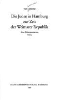 Die Juden in Hamburg zur Zeit der Weimarer Republik eine Dokumentation