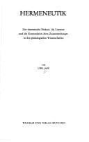 Hermeneutik d. theoret. Diskurs, d. Literatur u.d. Konstruktion ihres Zshanges in d. philol. Wiss