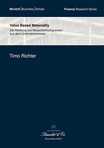 Value based materiality die Ableitung von Wesentlichkeitsgrenzen aus dem Unternehmenswert