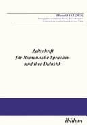 Zeitschrift für Romanische Sprachen und ihre Didaktik Heft 18.2