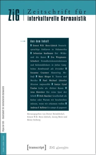 Zeitschrift für interkulturelle Germanistik 4. Jahrgang, 2013, Heft 1