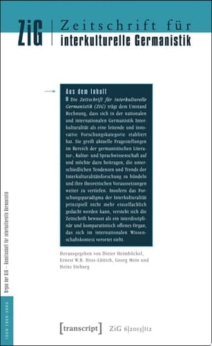Zeitschrift für interkulturelle Germanistik 6. Jahrgang, 2015, Heft 2: Literarische Mehrsprachigkeit