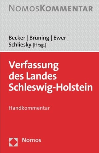 Verfassung des Landes Schleswig-Holstein Handkommentar
