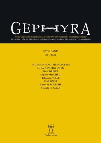 Gephyra 23, 2022 Zeitschrift Für Die Geschichte und Kulturen Des Antiken Östlichen Mittelmeerraums
