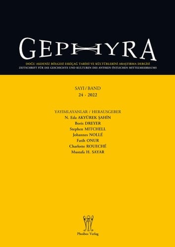 Gephyra 24, 2022 Zeitschrift Für Die Geschichte und Kulturen Des Antiken Östlichen Mittelmeerraums