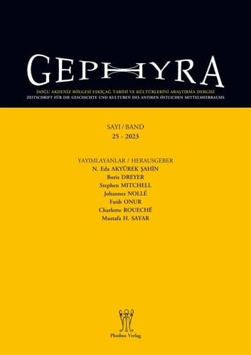 Gephyra 25, 2023 Zeitschrift Für Die Geschichte und Kulturen Des Antiken Östlichen Mittelmeerraums