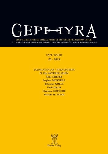 Gephyra 26, 2023 Zeitschrift Für Die Geschichte und Kulturen Des Antiken Östlichen Mittelmeerraums