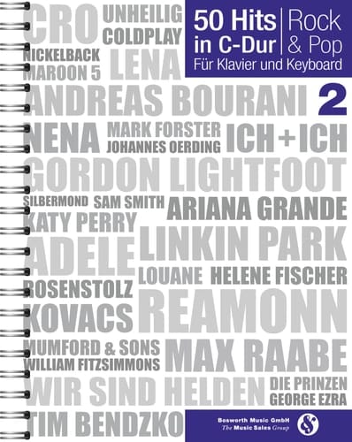 50 HITS IN C-DUR Rock & Pop Band 2