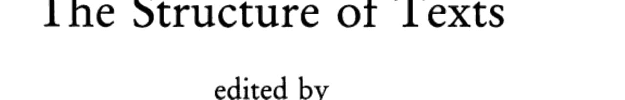The Structure of Texts