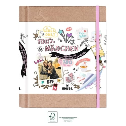 100% Mädchen alles über mich - das kreative Ideenbuch nur für Mädchen