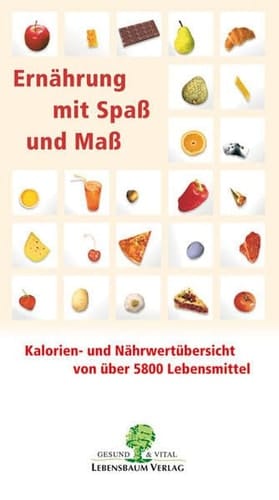 Ernährung mit Spaß und Maß Kalorien- und Närhwertübersicht von über 5800 Lebensmittel
