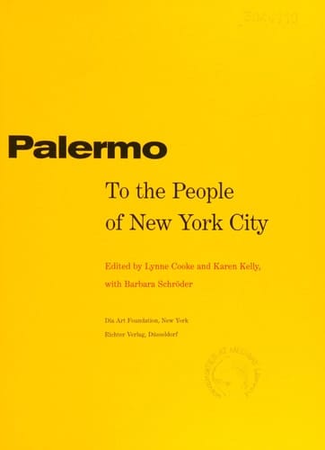 Blinky Palermo: To the People of New York City