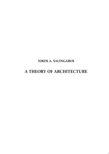 A Theory of Architecture