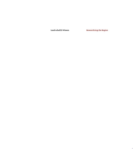 Land schaf[f]t Wissen / Research[in]g the Region