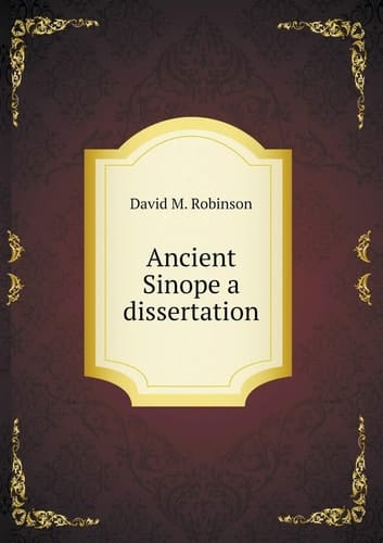 Ancient Sinope a dissertation