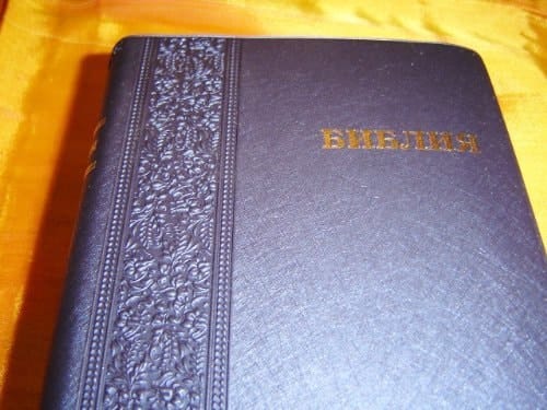Russian Bible 2011 Print / Nice Vinyl Cover, Compact Edition, References in the middle / Dictionary, Maps 042 PL