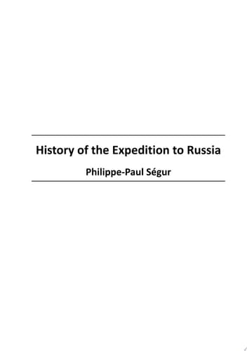 History of the Expedition to Russia