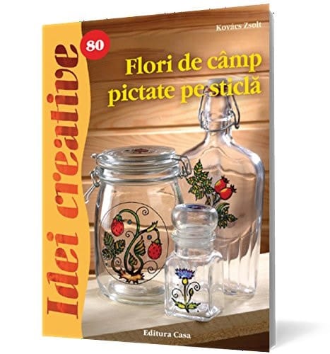 Flori de câmp pictate pe sticlă