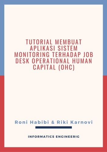 Tutorial membuat aplikasi sistem monitoring terhadap job desk operational human capital