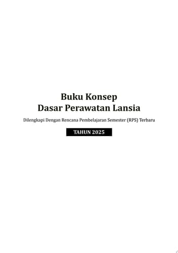 Buku Konsep Dasar Perawatan Lansia