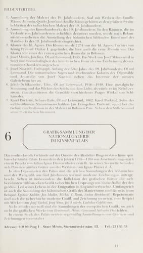Schätze der Prager Kunstsammlungen Führer durch Prager Galerien, Museen und Ausstellungssäle mit Grundinformationen für Touristen