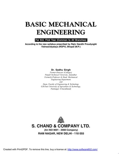 Basic Mechanical Engineering