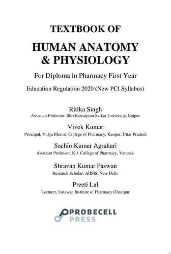 Textbook of Human Anatomy and Physiology