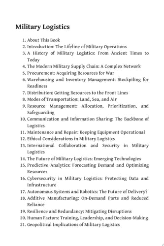 Military Logistics