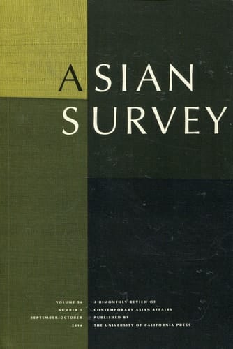 Asian Survey Journal Volume 54 Number 5, September/October 2014