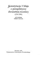 Konstytucja 3 Maja z perspektywy dwusetnej rocznicy: 1791-1991 (Acta Universitatis Wratislaviensis) (Polish Edition)
