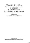 Studia i szkice z dziejów najnowszych, politologii i socjologii (Acta Universitatis Wratislaviensis) (Polish Edition)