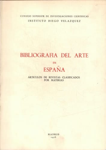 Bibliografía del arte en España