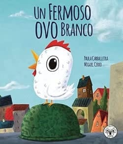 Un fermoso ovo branco