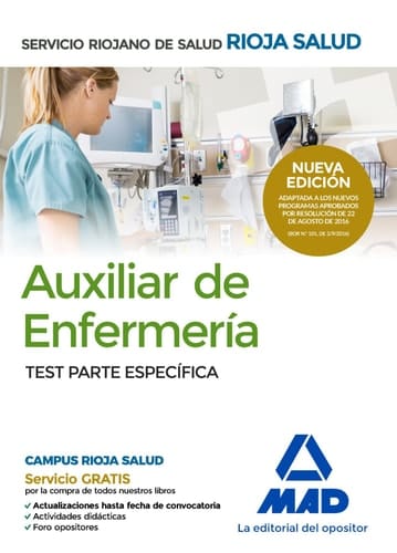 Auxiliares de Enfermería del Servicio Riojano de Salud. Test parte especifica