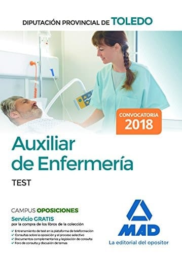 Auxiliar de Enfermería de la Diputación Provincial de Toledo. Test (Spanish Edition)